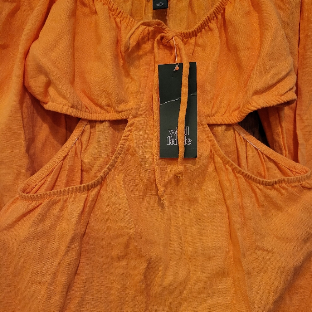 NWT Wild Fable XS Orange Mini Dress - Picture 3 of 10